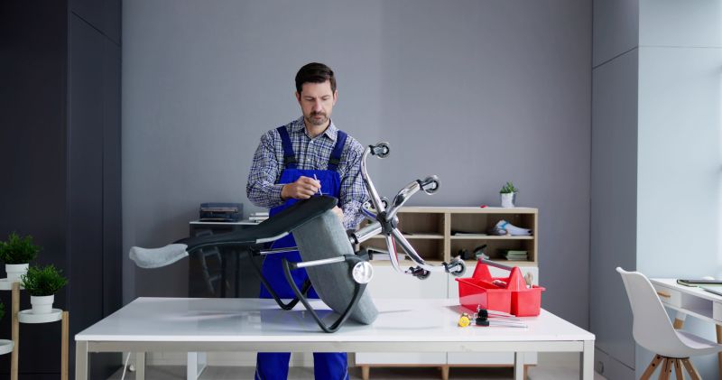 Office Equipment Assembly in Progress